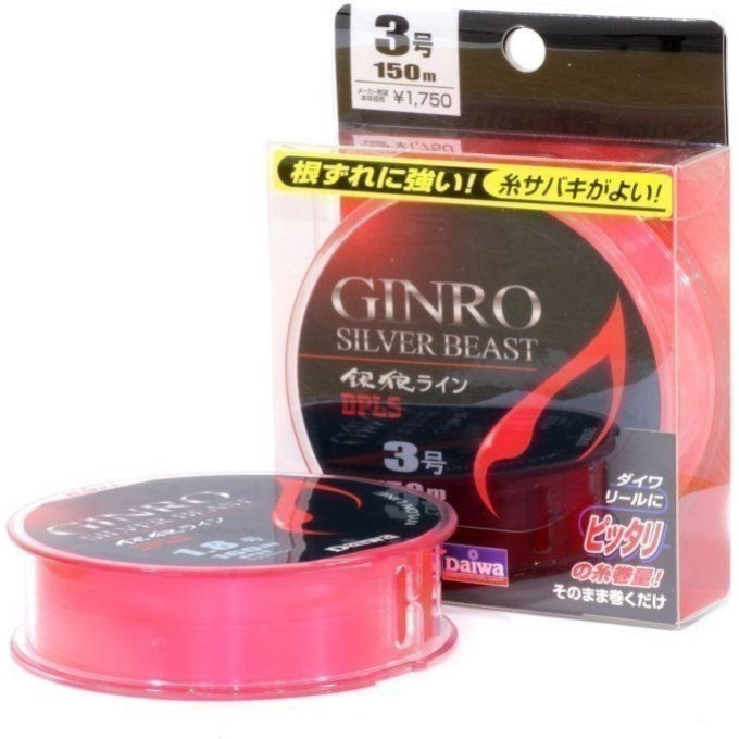 Монолеска DAIWA GINRO SILVER BEAST LINE P1.8GOU-160 красно-розовая 0522