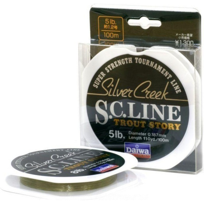 Монолеска DAIWA Silver Creek S.C. Line 12 Lb (0.288мм) - 100м
