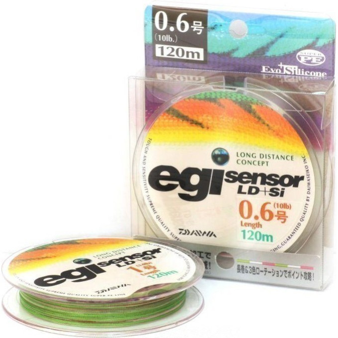 Плетеная леска DAIWA EGI Sensor LD + SI 1-180P 6,5kg ( 180м )