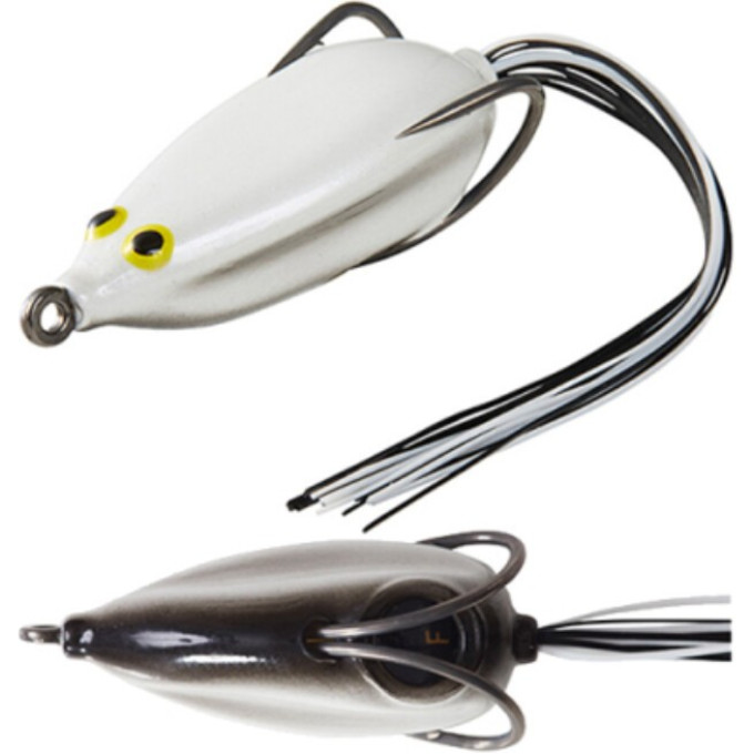 Приманка силиконовая лягушка DAIWA STEEZ SNAPPY FROG JR. WHITE BLACK