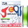Шнур DAIWA J-Braid X8E-W/SC 300м 0,10мм светло-желтый + ножницы